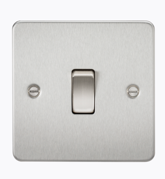 10AX 1G 2-way Switch - Brushed Chrome FP2000BC