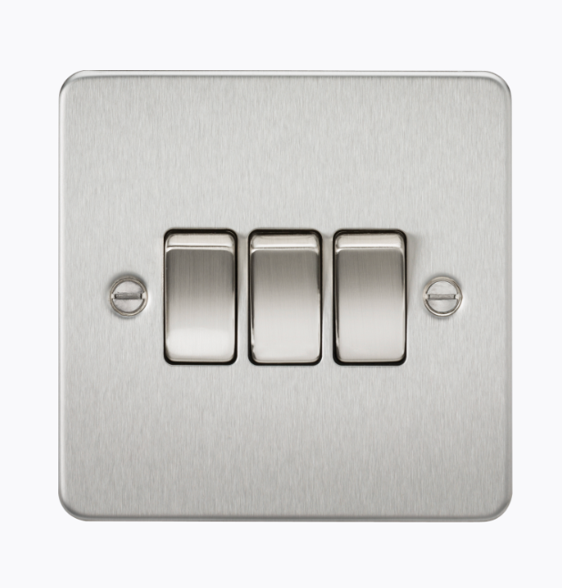 10AX 3G 2-way Switch - Brushed Chrome FP4000BC