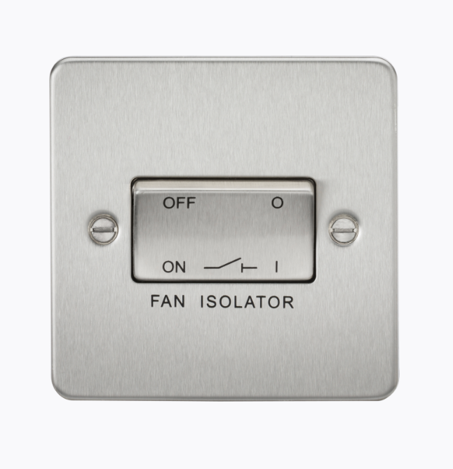 10A Fan Isolator Switch - Brushed Chrome FP1100BC