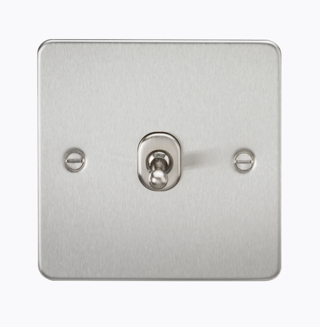 10AX 1G 2-way Toggle Switch - Brushed Chrome FP1TOGBC
