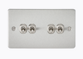 10AX 4G 2-way Toggle Switch - Brushed Chrome FP4TOGBC