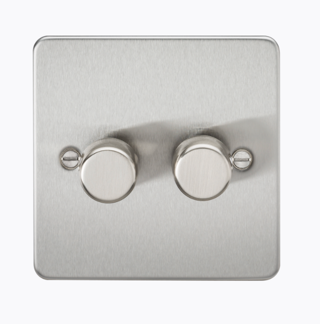 2G 2-way 10-200W (5-150W LED) Intelligent dimmer - Brushed Chrome FP2192BC