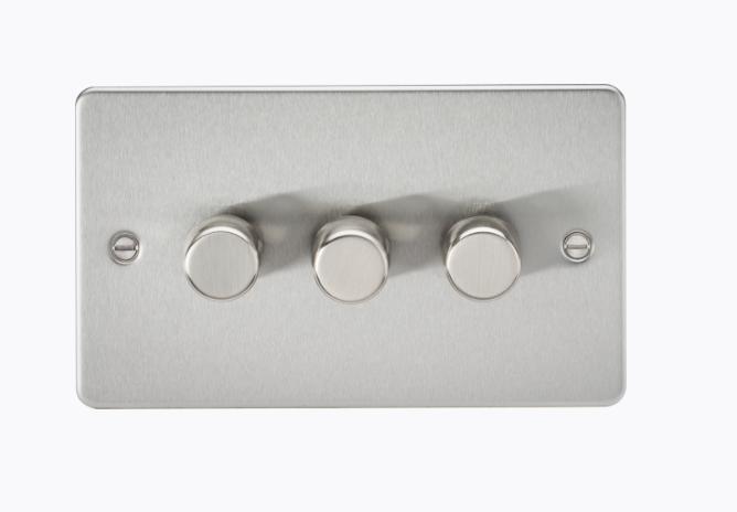 3G 2-way 10-200W (5-150W LED) Intelligent dimmer - Brushed Chrome FP2193BC