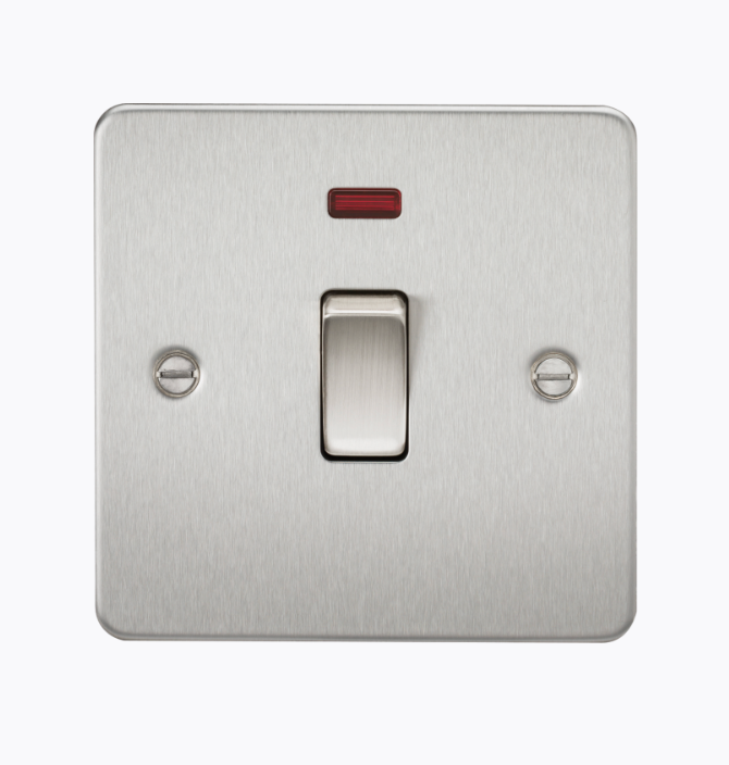 20A 1G DP Switch with Neon - Brushed Chrome FP8341NBC