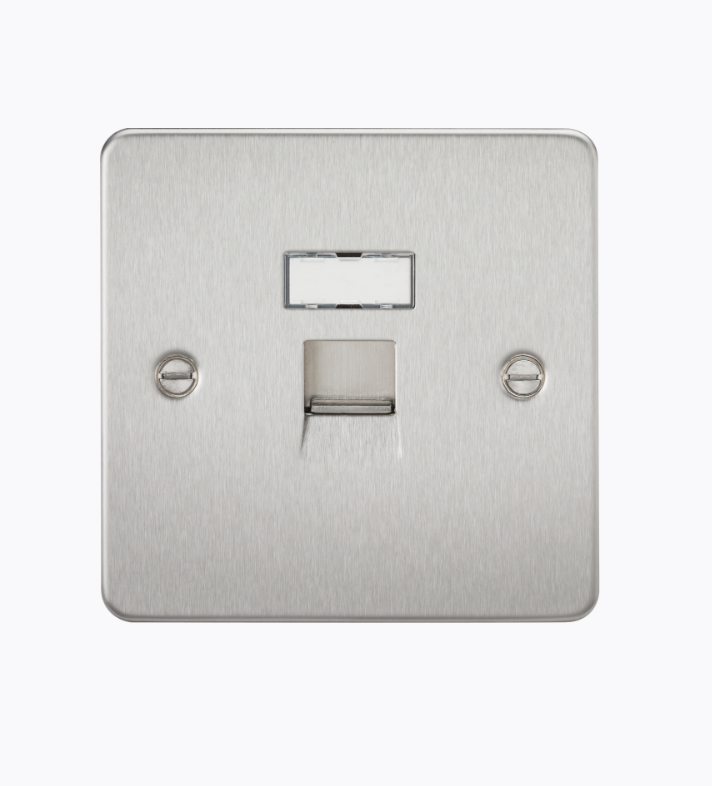 RJ45 Network Outlet - Brushed Chrome FPRJ45BC