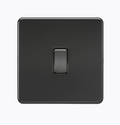 10AX 1G 2-way Switch - Matt Black with black rocker SF2000MBB