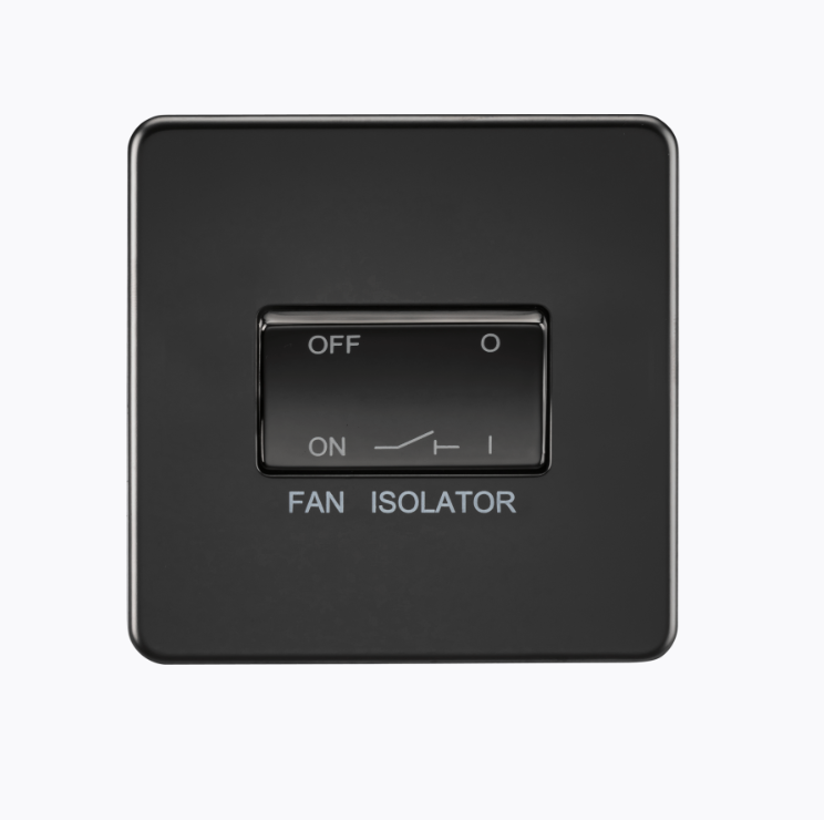 10A Fan Isolator Switch - Matt Black SF1100MBB