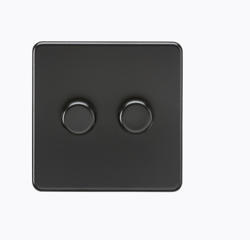 2G 2-way 10-200W (5-150W LED) Intelligent dimmer - Matt Black SF2192MBB