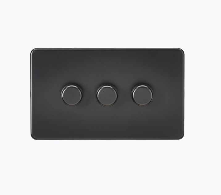 3G 2-way 10-200W (5-150W LED) Intelligent dimmer - Matt Black SF2193MBB