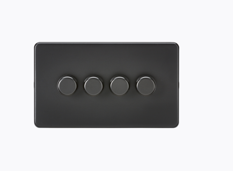 4G 2-way 10-200W (5-150W LED) Intelligent dimmer - Matt Black SF2194MBB