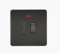 13A Switched Fused Spur Unit with Neon - Matt Black SF6300NMBB