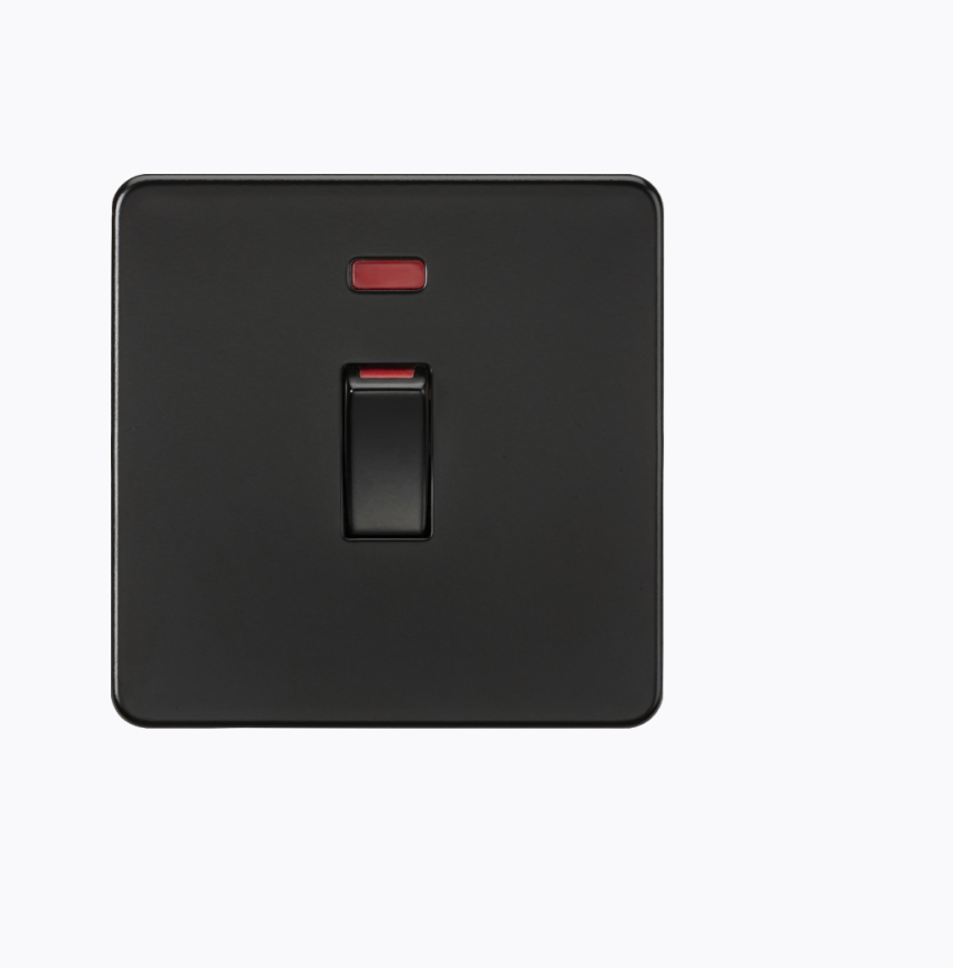 45A DP Switch with Neon (1G size) - Matt Black SF81MNMBB