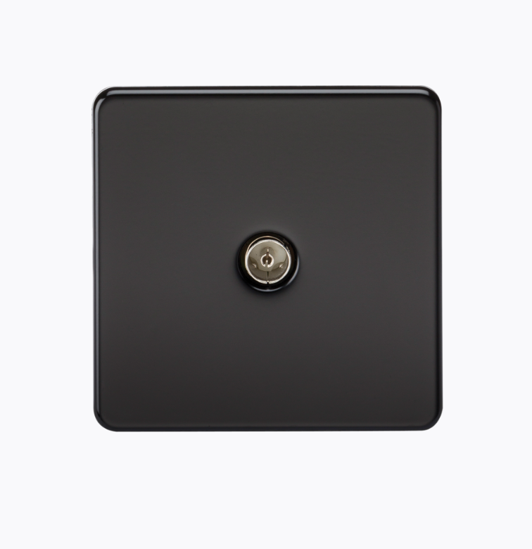TV Outlet (Non-Isolated) - Matt Black SF0100MB
