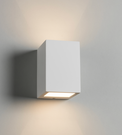 230V G9 40W Cuboid Up and Down Plaster Wall Light PWL6