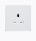 13A 1G Unswitched Socket - Matt White with White Insert SFR7000UMW