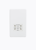 115/230V Dual Voltage Shaver Socket - Matt White with White insert SF8900MW