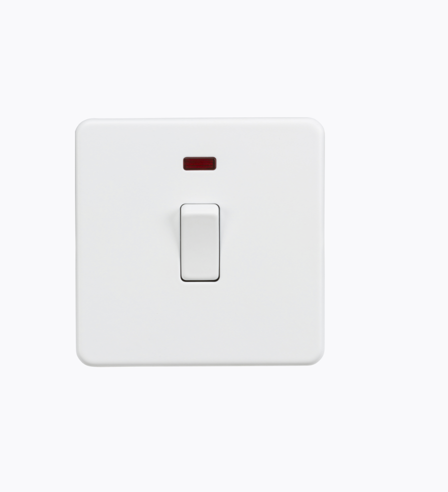 20A 1G DP Switch with Neon - Matt White SF8341NMW