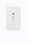 45A DP Switch with Neon (2G size) - Matt White SF82MNMW