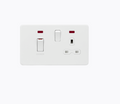 45A DP Switch & 13A Socket with Neons - Matt White with White insert SFR83MNMW
