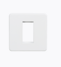 Screwless 1G Modular Faceplate - Matt White SF1GMW